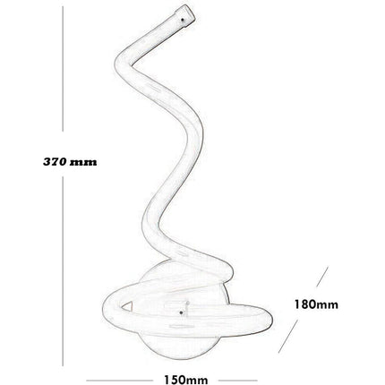 Applique moderno spirale a led 12 watt da parete lumetto abat jour lampada da interno 3 colorazione di luce - enzoled