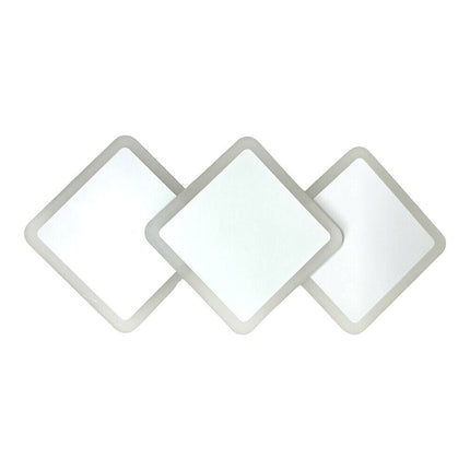 Applique moderno triplo rombi a led 14 watt da parete lumetto abat jour lampada da interno 3 colorazione di luce - enzoled