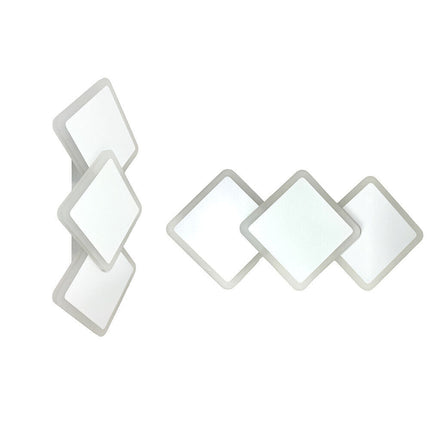 Applique moderno triplo rombi a led 14 watt da parete lumetto abat jour lampada da interno 3 colorazione di luce - enzoled