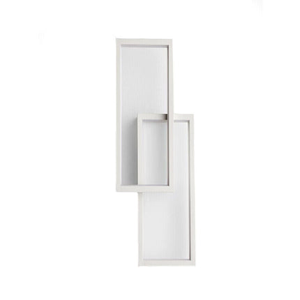Applique doppio rettangolo 32 watt lampada da parete lumetto abat jour 3 temperature di luce bianco o nero - enzoled