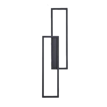 Applique doppio rettangolo 32 watt lampada da parete lumetto abat jour 3 temperature di luce bianco o nero - enzoled