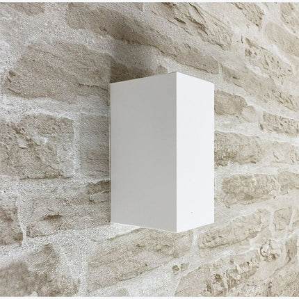 Applique a parete doppia emissione luminosa per esterno giardino ip65 lampada moderna UP & DOWN quadrata portalampada per faretti gu10 - enzoled