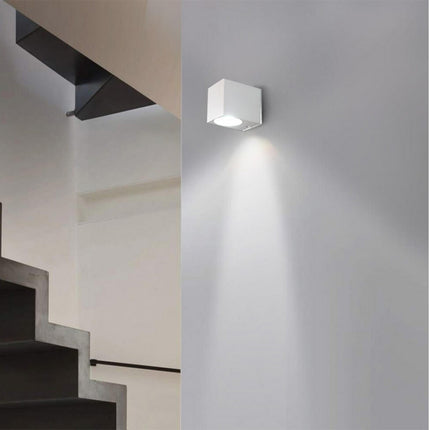 Applique a parete per esterno da giardino lampada da muro per balcone terrazzo  moderna attacco gu10  ip65 - enzoled