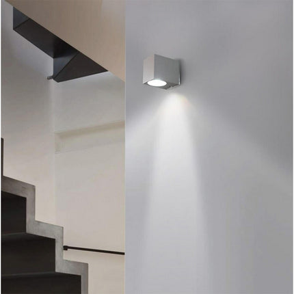Applique a parete per esterno da giardino lampada da muro per balcone terrazzo  moderna attacco gu10  ip65 - enzoled