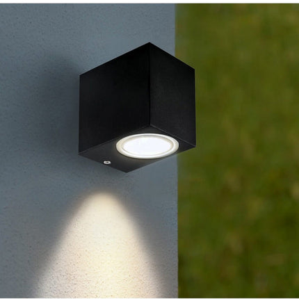 Applique a parete per esterno da giardino lampada da muro per balcone terrazzo  moderna attacco gu10  ip65 - enzoled