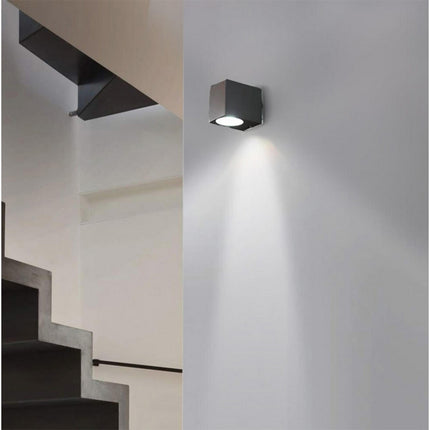 Applique a parete per esterno da giardino lampada da muro per balcone terrazzo  moderna attacco gu10  ip65 - enzoled