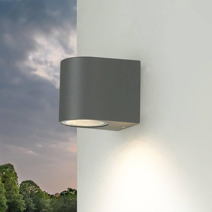Applique a parete per esterno giardino ip65 lampada da muro moderna portalampada per faretto gu10 - enzoled