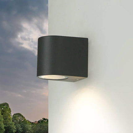 Applique a parete per esterno giardino ip65 lampada da muro moderna portalampada per faretto gu10 - enzoled