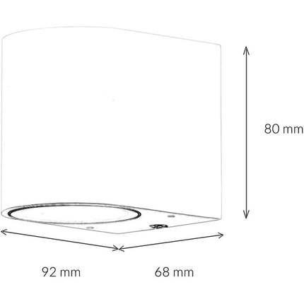 Applique a parete per esterno giardino ip65 lampada da muro moderna portalampada per faretto gu10 - enzoled