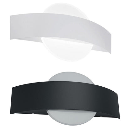 Applique da parete led 8 watt doppia emissione di luce up e down lampada con pannello in vetro opaco tecnologia CCT - enzoled