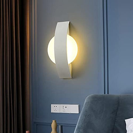 Applique da parete led 8 watt doppia emissione di luce up e down lampada con pannello in vetro opaco tecnologia CCT - enzoled