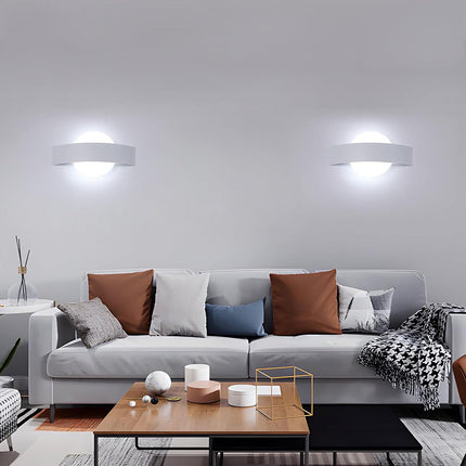 Applique da parete led 8 watt doppia emissione di luce up e down lampada con pannello in vetro opaco tecnologia CCT - enzoled