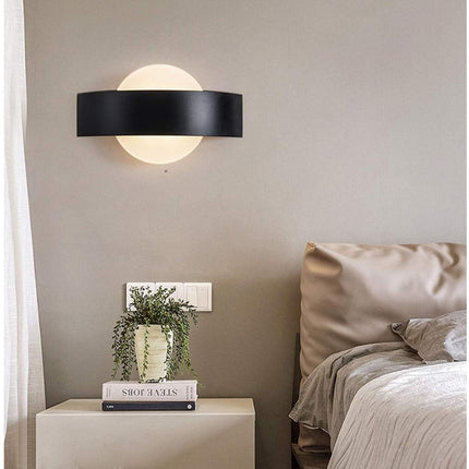 Applique da parete led 8 watt doppia emissione di luce up e down lampada con pannello in vetro opaco tecnologia CCT - enzoled