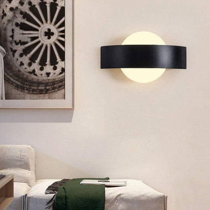 Applique da parete led 8 watt doppia emissione di luce up e down lampada con pannello in vetro opaco tecnologia CCT - enzoled