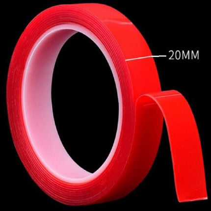 Nastro biadesivo in acrilico trasparente ultra resistente doppio lato adesivo per strip led 5m spessore 20mm - enzoled