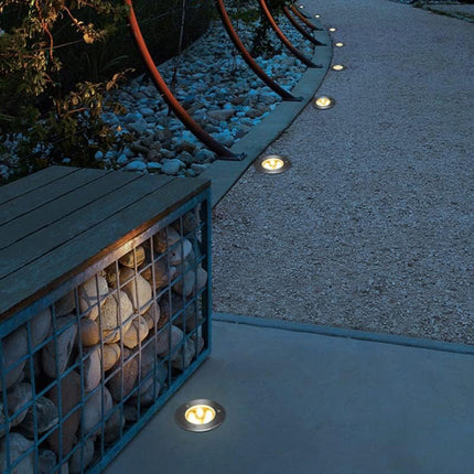 Faretto ad incasso calpestabile 3 led 3 watt segnapasso carrabile luce fredda 6500k calda 3000k naturale 4000k IP67 - enzoled