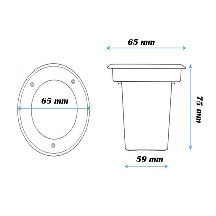 Faretto incasso segnapasso 1 led 1,5 watt calpestabile luce  da esterno vialetto illuminazione esterni IP65 fredda 6500k calda 3000k naturale 4000k - enzoled