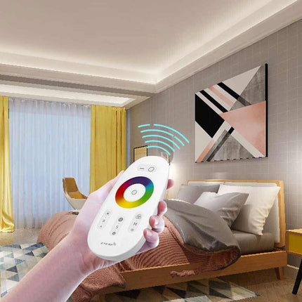 Centralina controller per strip led rgb 2.4 GHz RF wireless touch screen con telecomando rgb DC12/24V - enzoled