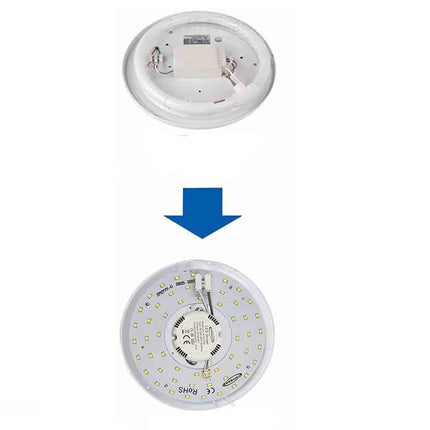 Circolina led 2835 modulo neon circolare 32 watt 265 volt ricambio neon per plafoniere luce calda fredda naturale - enzoled