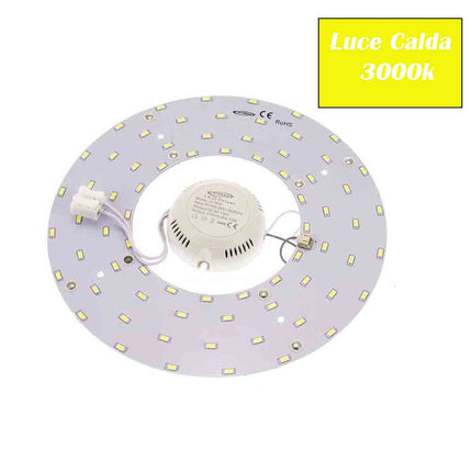 Circolina led 2835 modulo neon circolare 32 watt 265 volt ricambio neon per plafoniere luce calda fredda naturale - enzoled