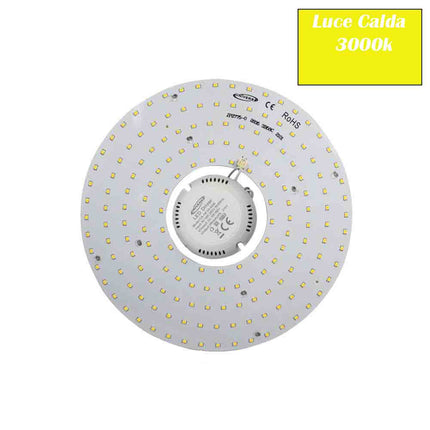 Circolina led 2835 modulo neon circolare 54 watt 265 volt ricambio neon per plafoniere luce calda fredda naturale - enzoled