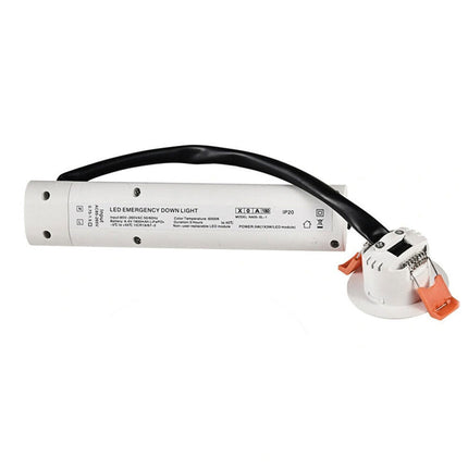 Faretto di emergenza da incasso 3 watt 1 led cob anti black out mini spot luce fredda 6500k - enzoled
