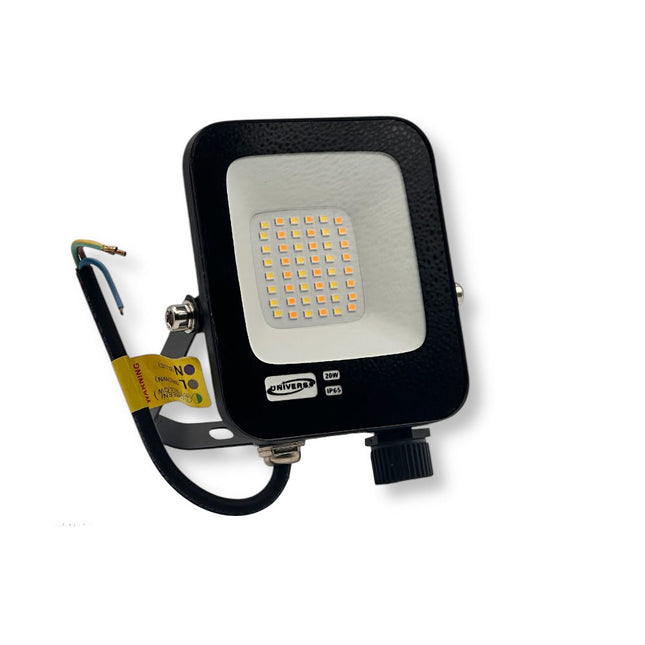 Faro ultra slim nero con tecnologia CCT 20 30 50 100 watt 3 colorazione di luce 6500k 3000k 4000k IP65 - enzoled