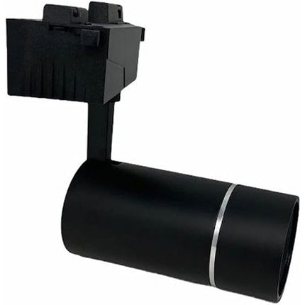 Faretto da binario monofase led cob 30 watt scocca nera faro soffitto proiettore luce frdda 6500k calda 3000k naturale 4000k - enzoled