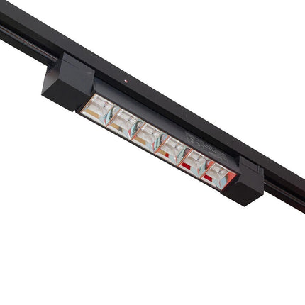 Faretto track orientabile da binario 12 watt 6 led faro bianco o nero monofase luce fredda 6500k naturale 4000k calda 3000k - enzoled