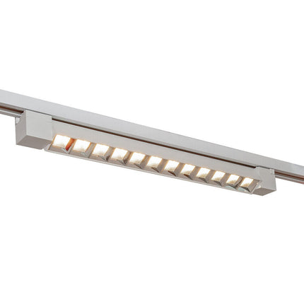 Faretto track orientabile da binario 26 watt 12 led faro bianco o nero monofase luce fredda 6500k naturale 4000k calda 3000k - enzoled