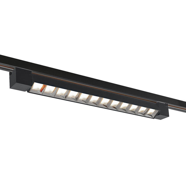 Faretto track orientabile da binario 26 watt 12 led faro bianco o nero monofase luce fredda 6500k naturale 4000k calda 3000k - enzoled
