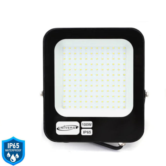 Faro led ultra slim 100 watt sottile proiettore per esterno ip65 staffa orientabile luce fredda 6500k calda 3000k naturale 4000k - enzoled