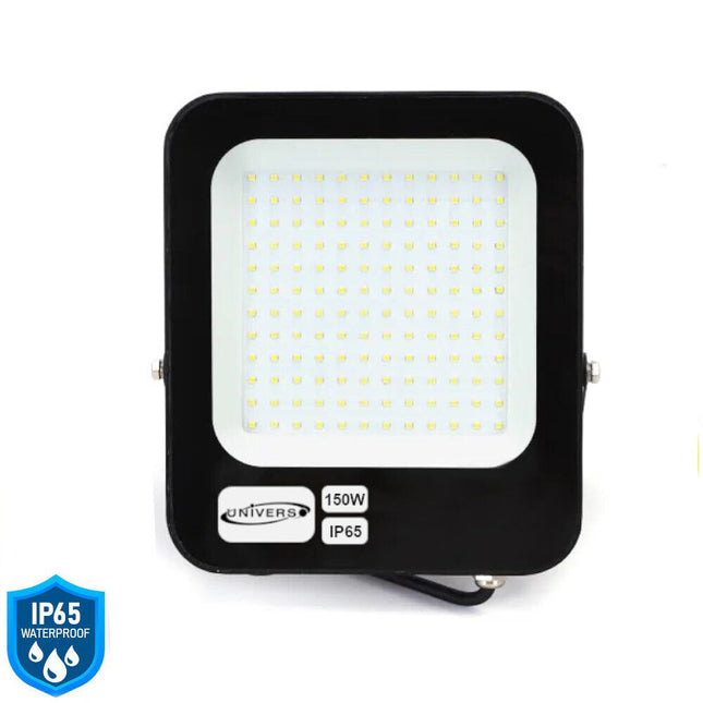 Faro led ultra slim 150 watt sottile proiettore per esterno ip65 staffa orientabile luce fredda 6500k calda 3000k naturale 4000k - enzoled