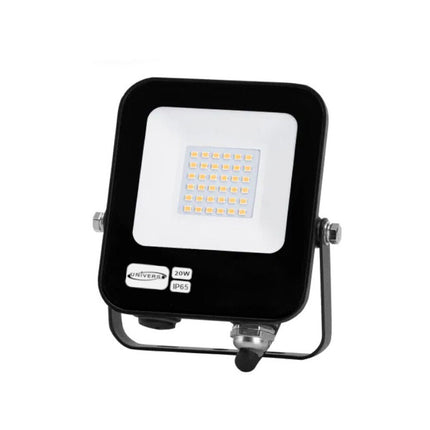 Faro led ultra slim 20 watt sottile proiettore per esterno ip65 staffa orientabile luce fredda 6500k calda 3000k naturale 4000k - enzoled