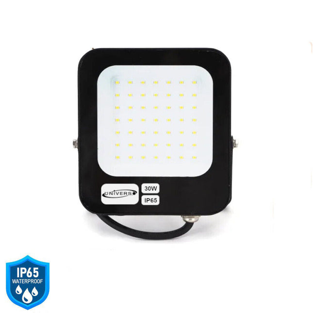 Faro led ultra slim 30 watt sottile proiettore per esterno ip65 staffa orientabile luce fredda 6500k calda 3000k naturale 4000k - enzoled