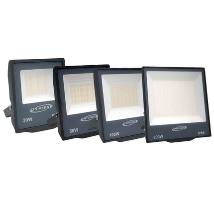 Faro led proiettore per esterno 30 50 100 200 watt cct 3 colorazione in una selezionabile faretto waterproof IP66 - enzoled