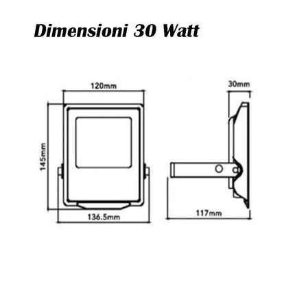 Faro led proiettore per esterno 30 50 100 200 watt cct 3 colorazione in una selezionabile faretto waterproof IP66 - enzoled