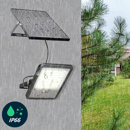 Faro led 300 watt con pannello solare sensore crepuscolare tecnologia CCT 3 colorazioni di luce con telecomando IP66 - enzoled