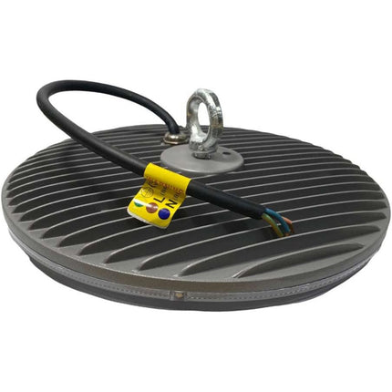 Faro led slim industriale 50 100 150 e 200 watt cappellone ufo lampada riflettore da capannone giardino IP65 luce bianca fredda 6500k - enzoled