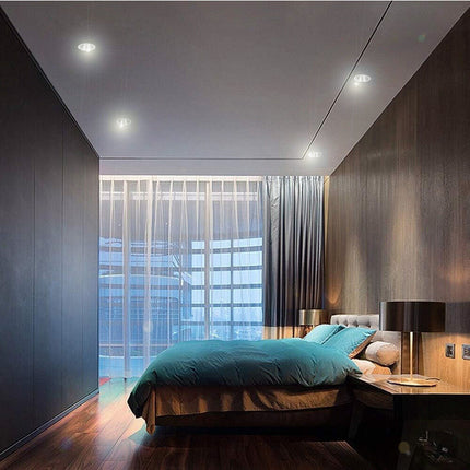 Faretto led cob tondo da incasso 5 watt effetto scomparsa lampada per controsoffitto cucina soggiorno luce fredda 6500k calda 3000k o naturale 4000k - enzoled