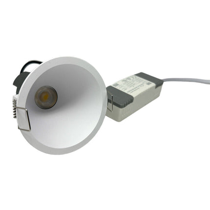 Faretto led cob tondo da incasso 5 watt effetto scomparsa lampada per controsoffitto cucina soggiorno luce fredda 6500k calda 3000k o naturale 4000k - enzoled