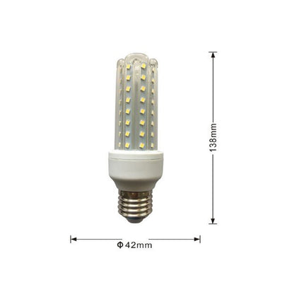 Lampadina led tubolare attacco E27 12 watt luce calda 3000k naturale 4000k e bianca fredda 6500k luce illuminazione - enzoled