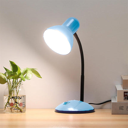 Lampada da scrivania con braccio flessibile snodabile luce lume da tavolo orientabile da cameretta - enzoled