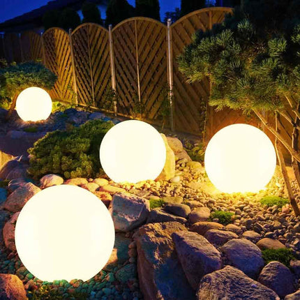 Lampada a sfera da giardino con picchetto illuminazione decorativa da esterno sfera da terra con attacco E27 varie dimensioni - enzoled