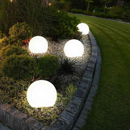 Lampada a sfera da giardino con picchetto illuminazione decorativa da esterno sfera da terra con attacco E27 varie dimensioni - enzoled