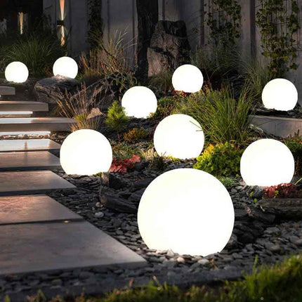 Lampada a sfera da giardino con picchetto illuminazione decorativa da esterno sfera da terra con attacco E27 varie dimensioni - enzoled