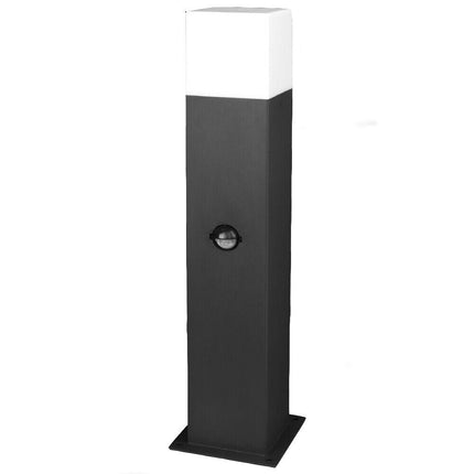 Lampione da giardino per esterno con sensore di movimento in alluminio attacco E27 lampada da terra lampioncino per vialetti IP44 - enzoled