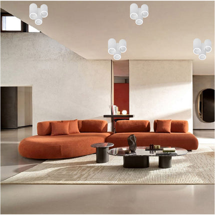 Lampada in gesso a 3 cilindro da soffitto lampadario verniciabile supporto per faretti gu10 - enzoled
