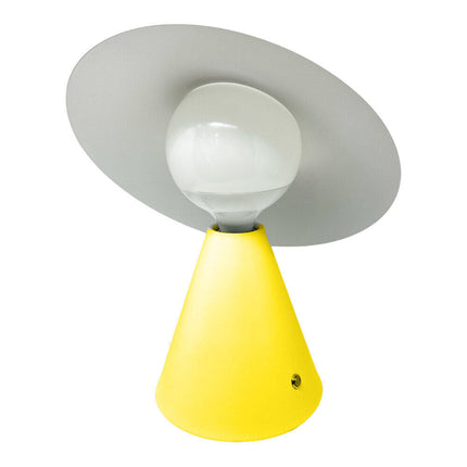 Lampada da tavolo decorativa con paralume a cappello orientabile stile contemporaneo lume da comodino E27 - enzoled