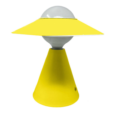 Lampada da tavolo decorativa con paralume a cappello orientabile stile contemporaneo lume da comodino E27 - enzoled